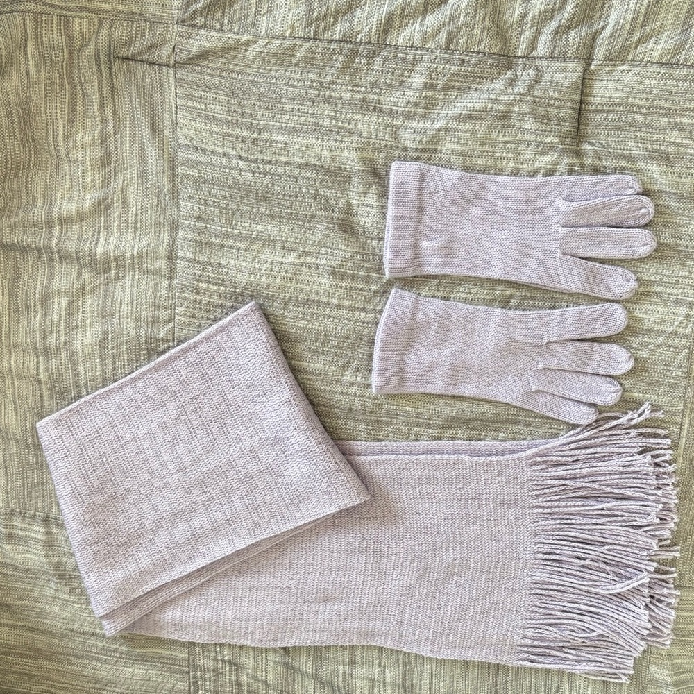 New York & Company Purple Scarf with Fringe